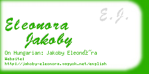 eleonora jakoby business card